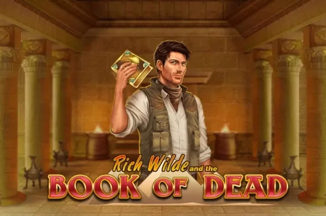 HotStreak Book of Dead slot banner with ancient explorer theme