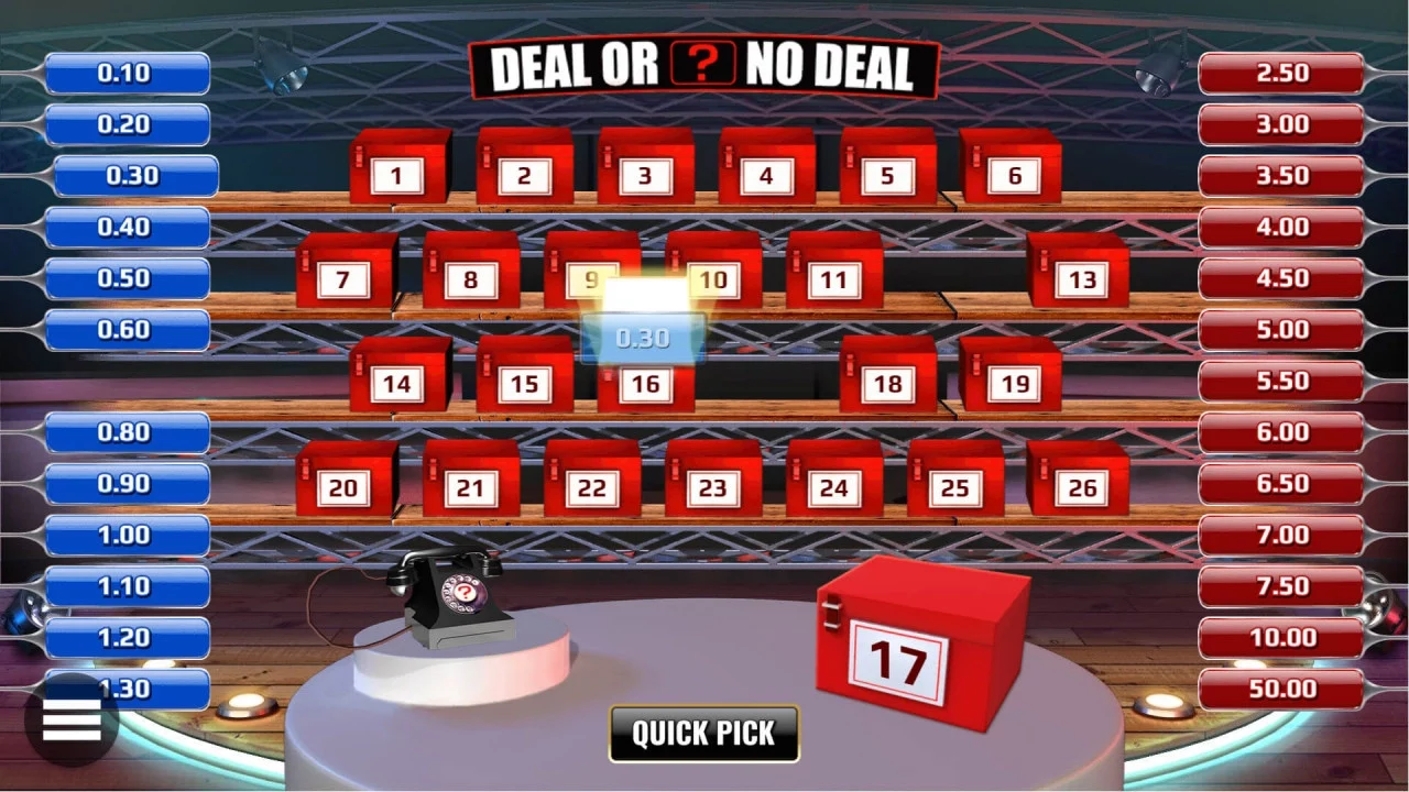 HotStreak Deal or No Deal slot banner with case bonus game