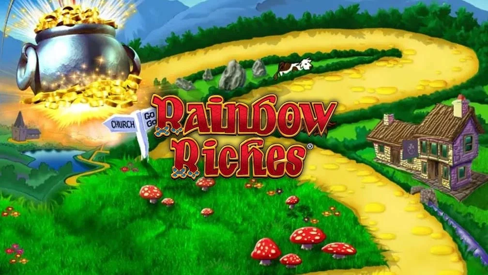 HotStreak Rainbow Riches slot banner with lucky bonus theme